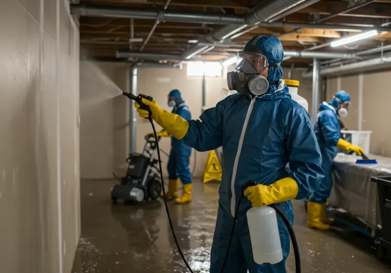 Basement Sanitization and Antimicrobial Treatment process in Shutesbury, MA