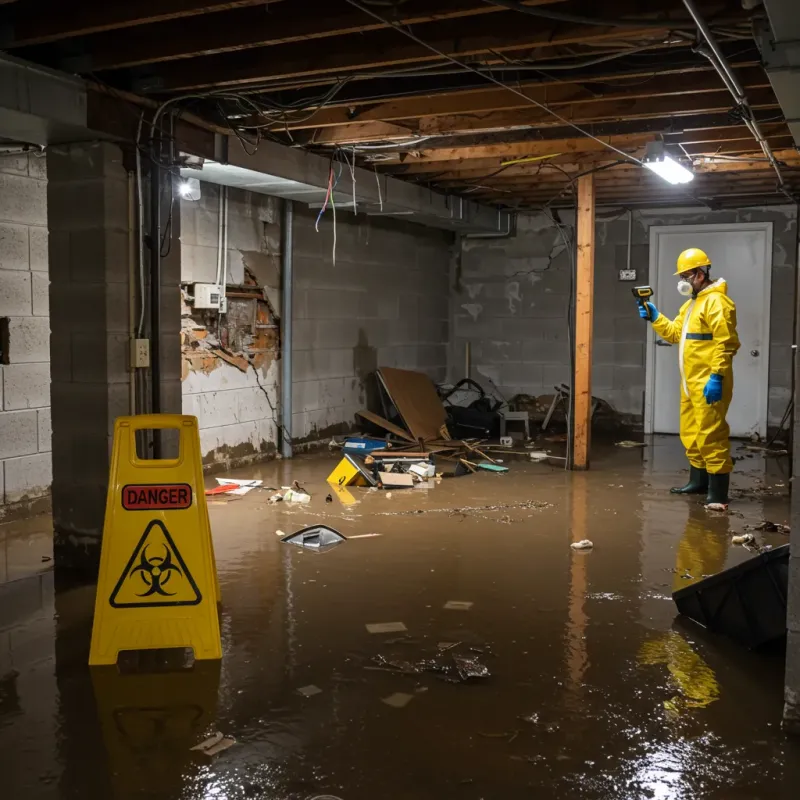 Flooded Basement Electrical Hazard in Shutesbury, MA Property